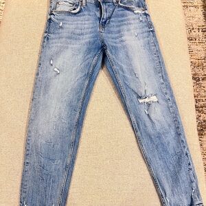 Distressed Zara Blue Women's boyfriend Jeans